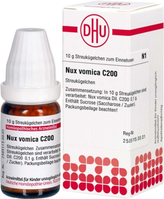 NUX VOMICA C 200 Globuli 10 g Globuli