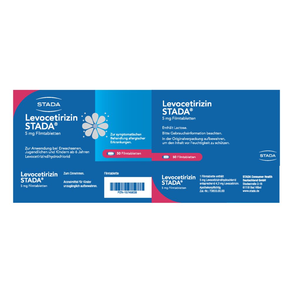 Levocetirizin STADA 5 mg 50 St Filmtabletten