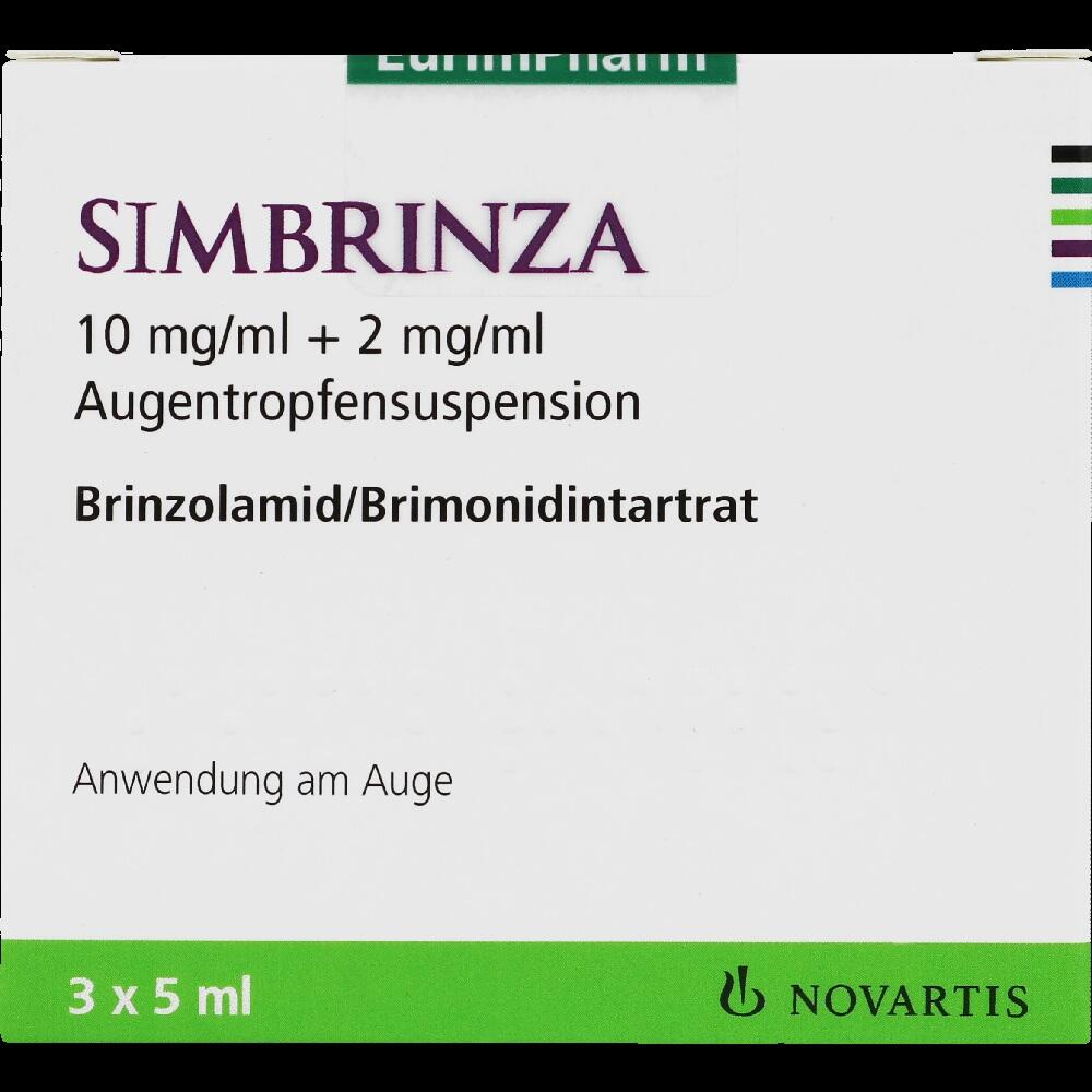 SIMBRINZA 10 mg/ml + 2 mg/ml Augentropfensusp. 3X5 ml Augentropfen