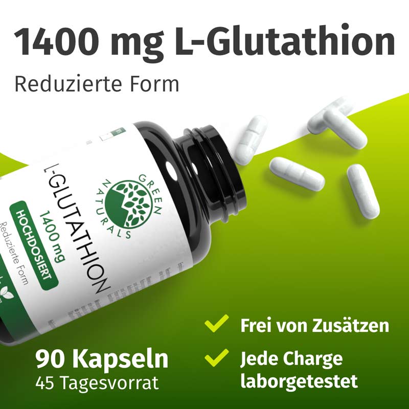 GREEN NATURALS L-GLUTATHION 1400 mg 90 St Kapseln