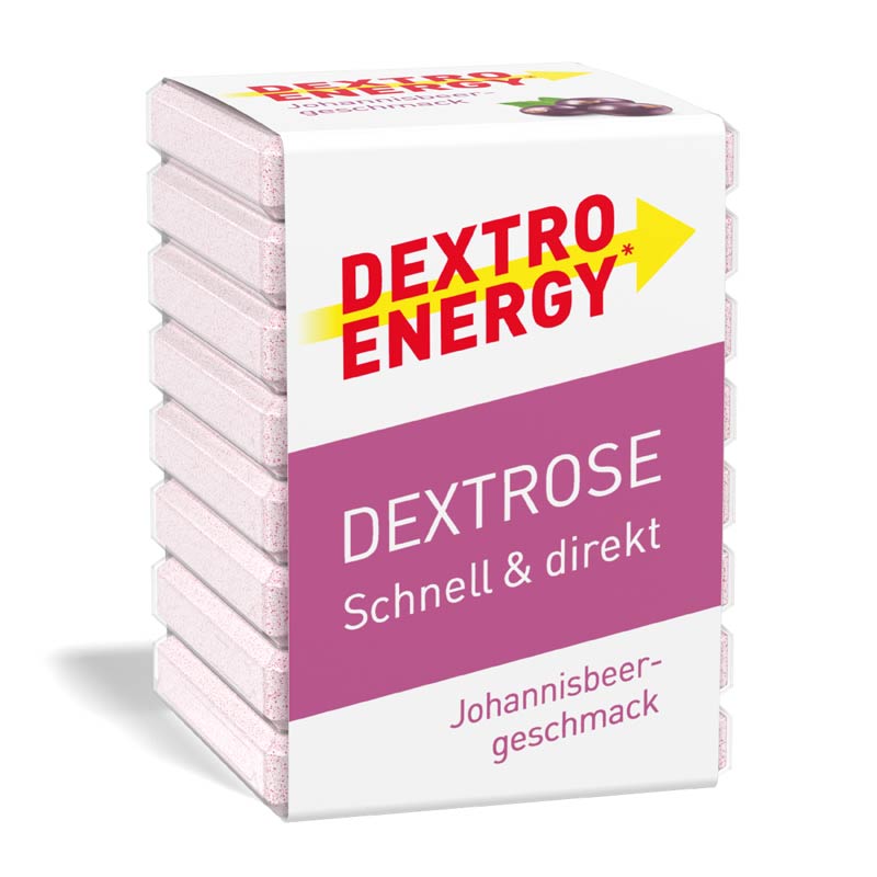 DEXTRO ENERGY DEXTROSE Schnell & direkt Johannisbeergeschmack 1 St Würfel