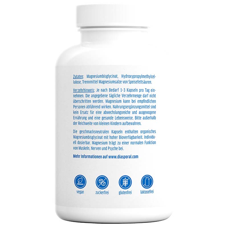 MAGNESIUM Diasporal Magnesium Bisglycinat pure 90 St Kapseln