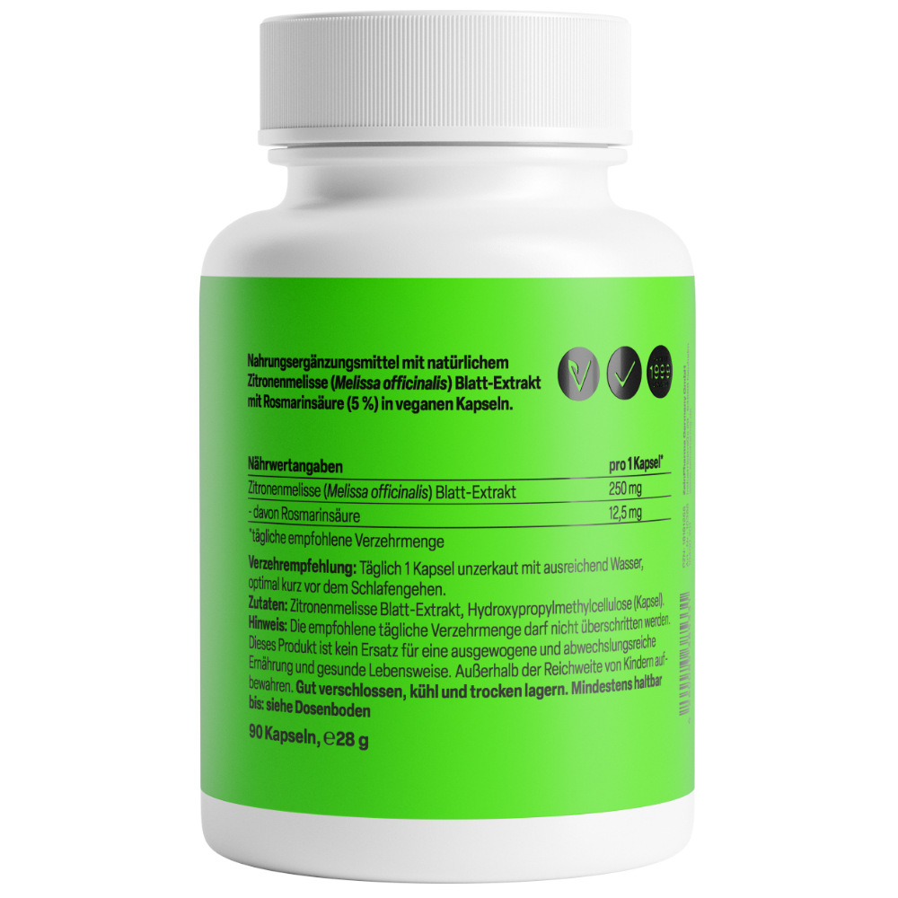 Zein Pharma Melisse Extrakt 250 mg 90 St Kapseln