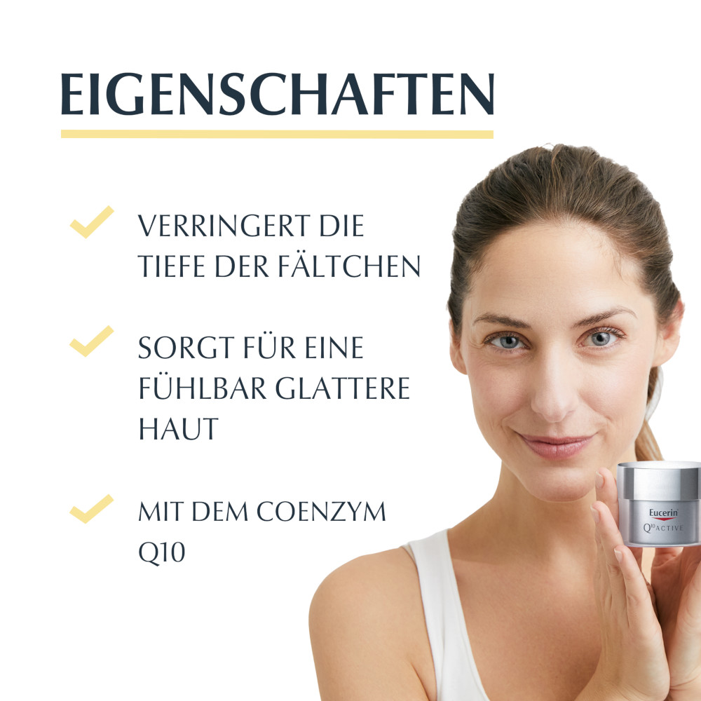 Eucerin Q10 Active Nachtpflege Creme + 5€ Rabatt* 50 ml Nachtcreme
