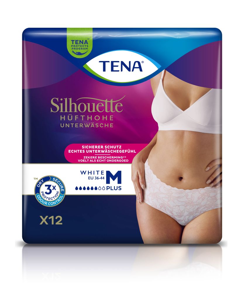 TENA Silhouette WHITE M 2X12 St