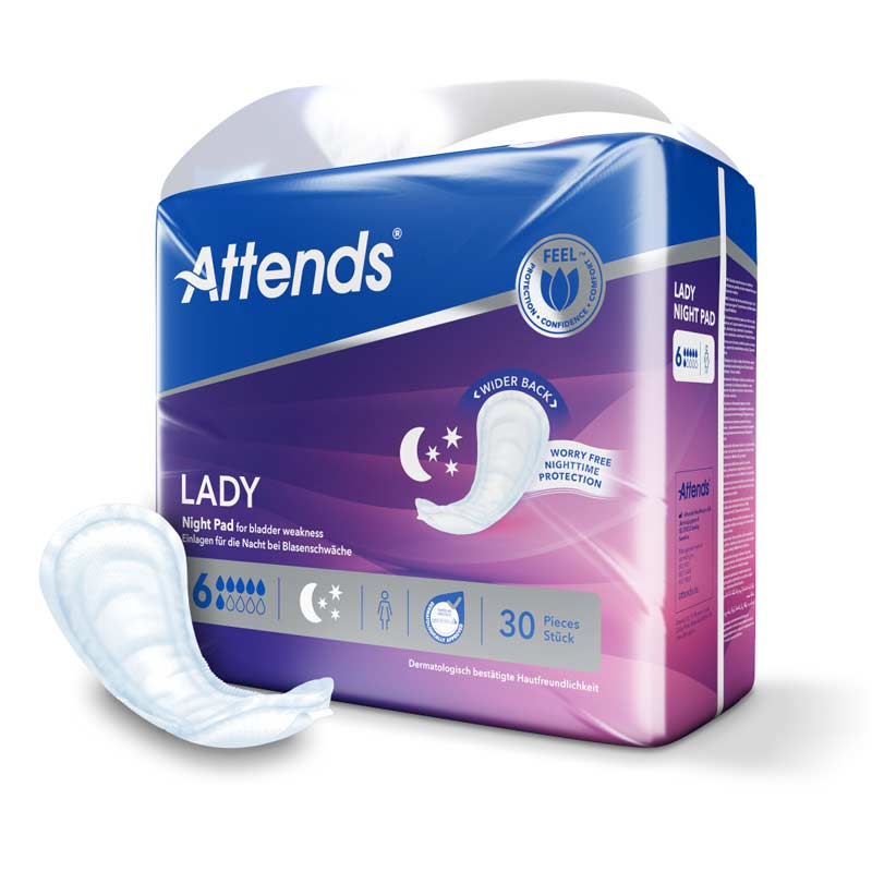 Attends LADY Night Pad 6 Box 4X30 St Beutel