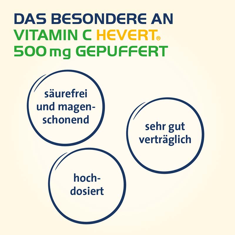VITAMIN C HEVERT 500 mg GEPUFFERT 60 St Kapseln