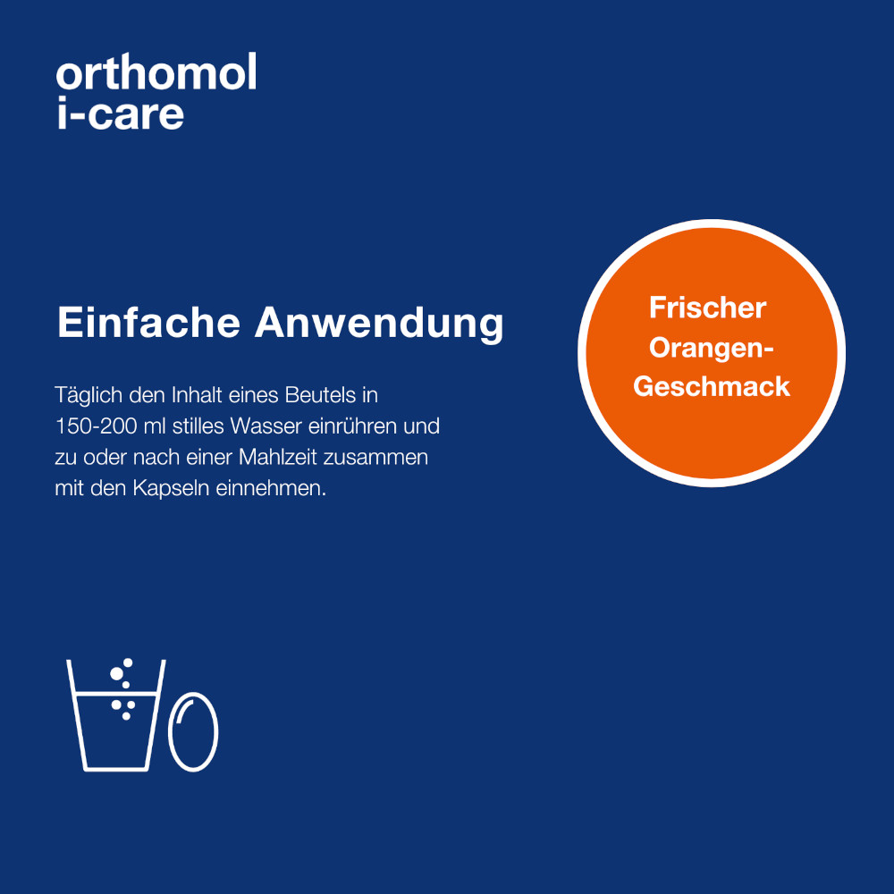 orthomol i-care - Mikronährstoffbegleitung für Erwachsene - Vitamine, Mineralstoffe und Omega-3-Fettsäuren - Granulat/Kapseln