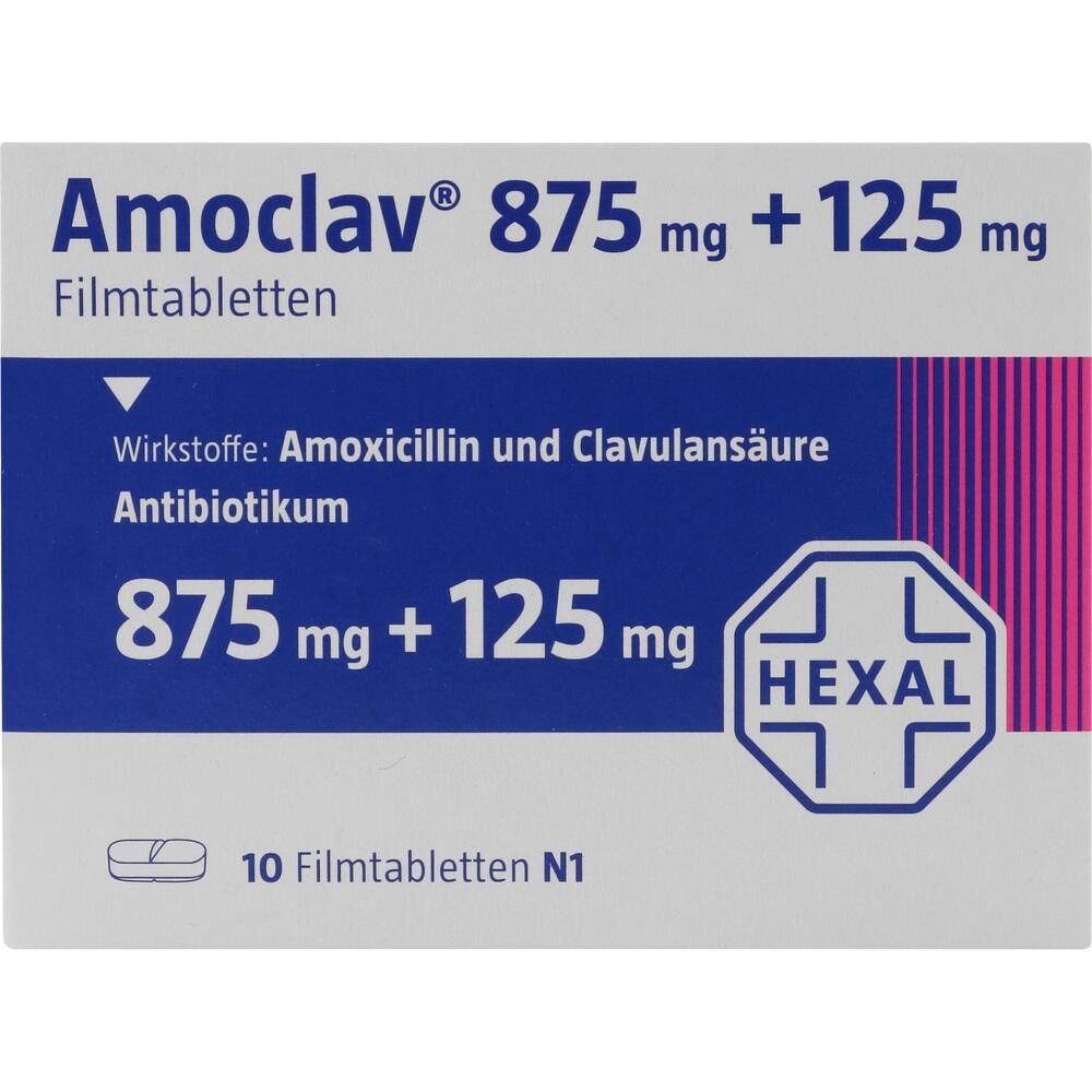 Amoclav 875mg+125mg 10 St Filmtabletten