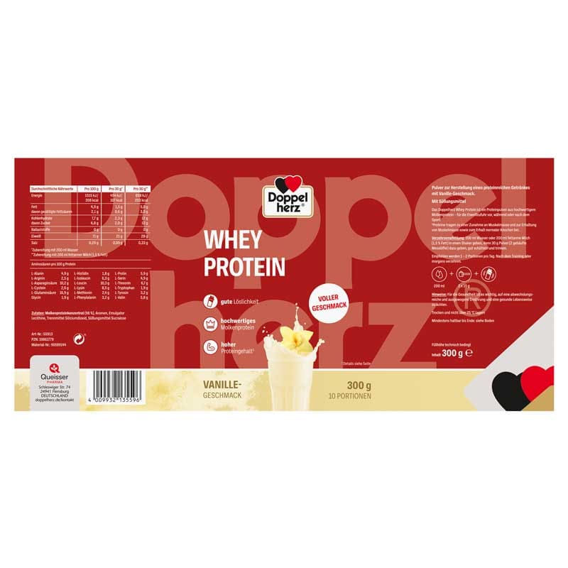 Doppelherz WHEY PROTEIN VANILLE-GESCHMACK 300 g Pulver