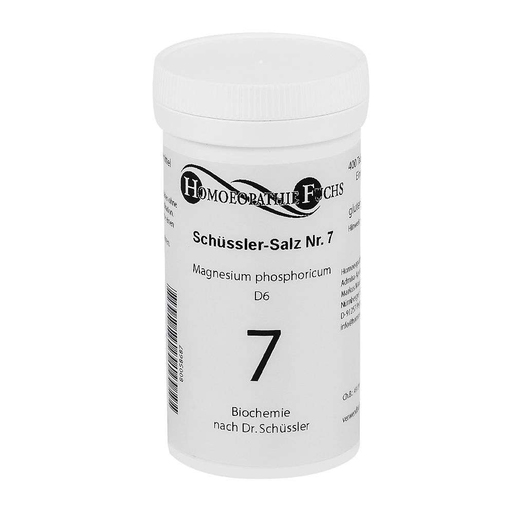 HOMOEOPATHIEFUCHS Schüssler-Salz Nummer 7 Magnesium phosphoricum D6 Biochemie 400 St Tabletten