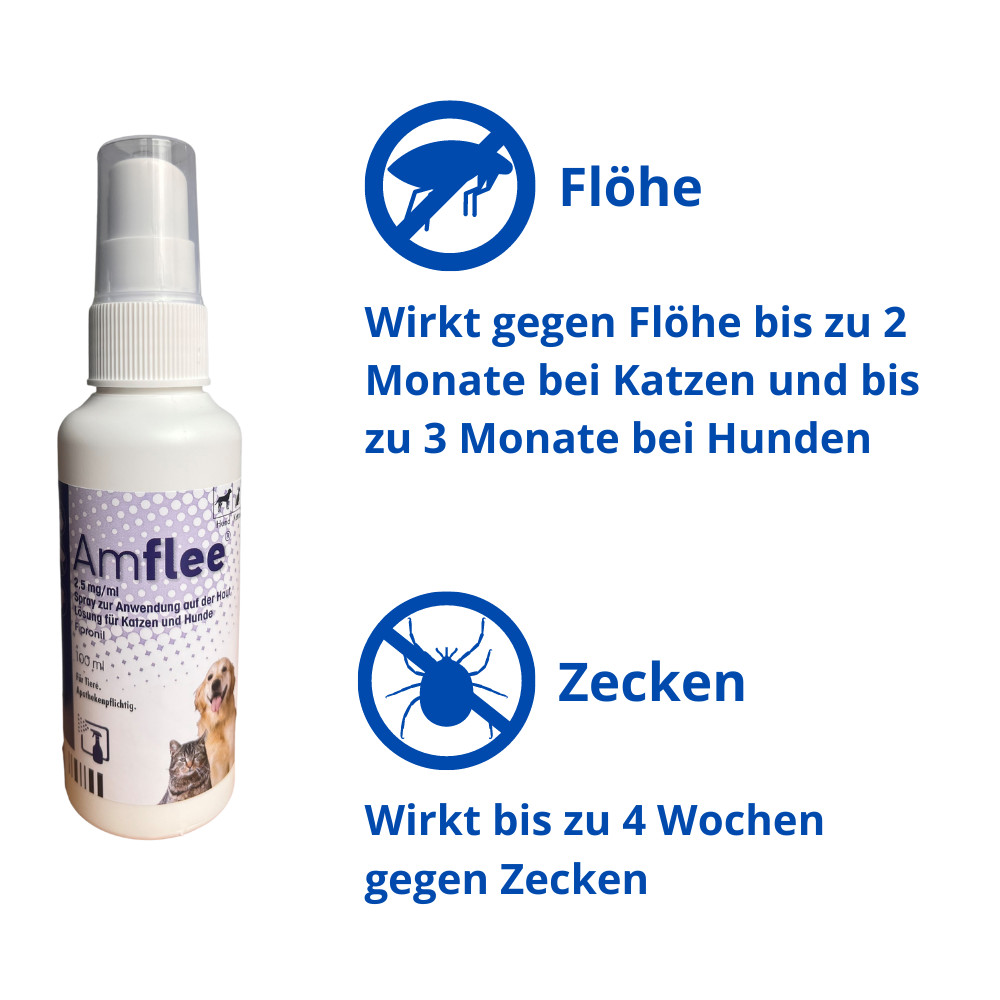 Amflee 2,5 mg/ml Spray Lösung für Hunde/Katzen 100 ml Spray
