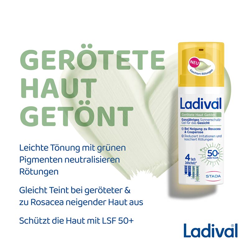 Ladival Gerötete Haut Getönt 50+ 50 ml Gel