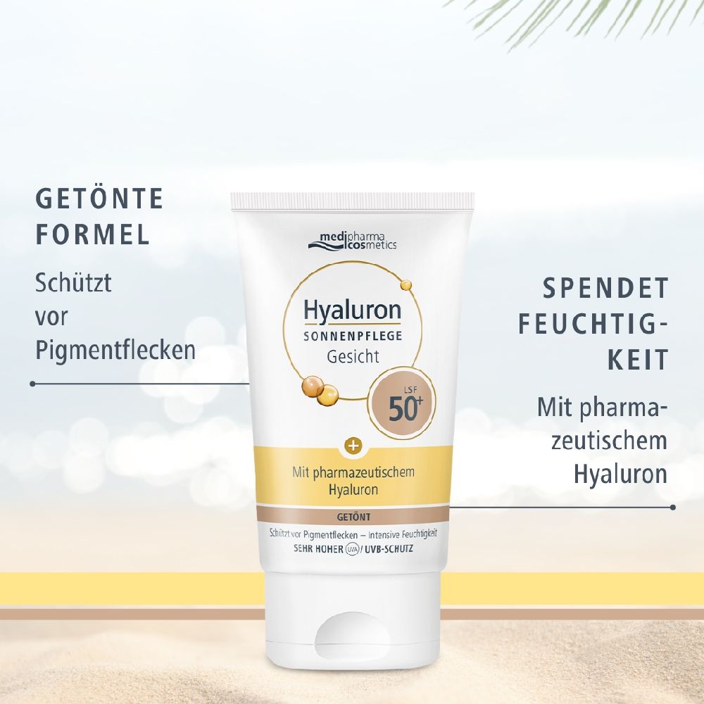 HYALURON Sonnenpflege Gesicht LSF 50+ getönt 50 ml Creme