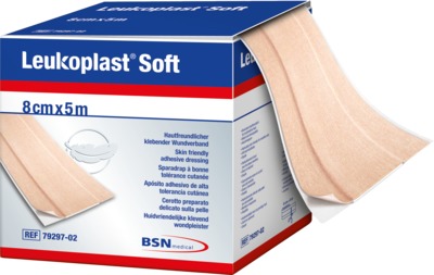 LEUKOPLAST Soft Pflaster 8 cmx5 m Rolle 1 St Pflaster