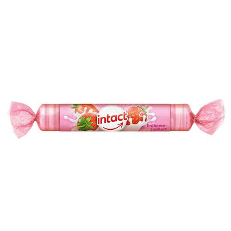 intact Traubenzucker Erdbeere-Joghurt Rolle 40 g Bonbons