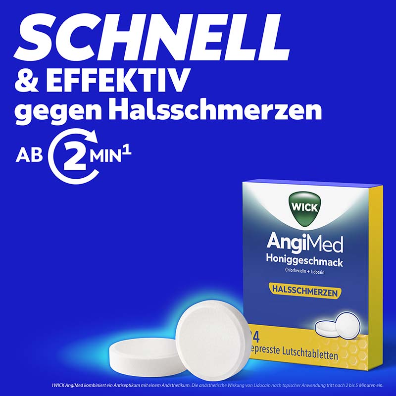 WICK AngiMed Honiggeschmack 24 St Lutschtabletten