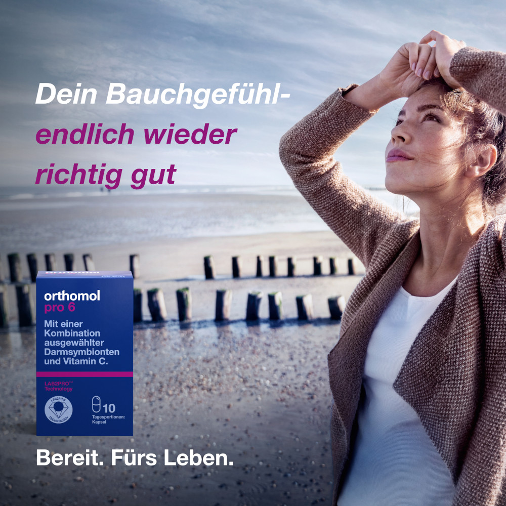 orthomol pro 6 - mit einer Kombination ausgewählter Darmsymbionten und Vitamin C - Kapseln