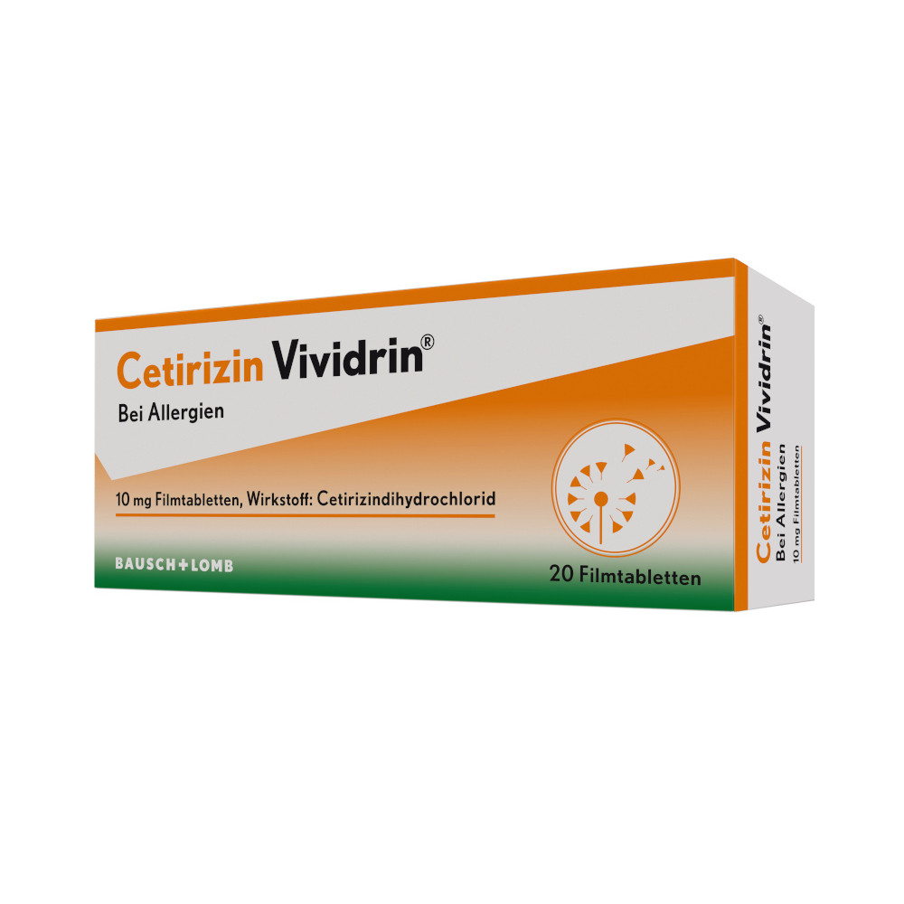 Cetirizin Vividrin - Schnell wirksame Allergietabletten 20 St Filmtabletten