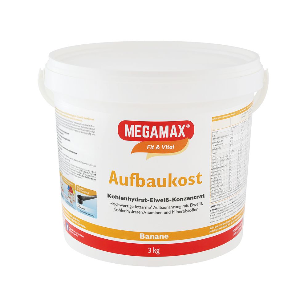 MEGAMAX Aufbaukost Banane Pulver 3 kg Pulver