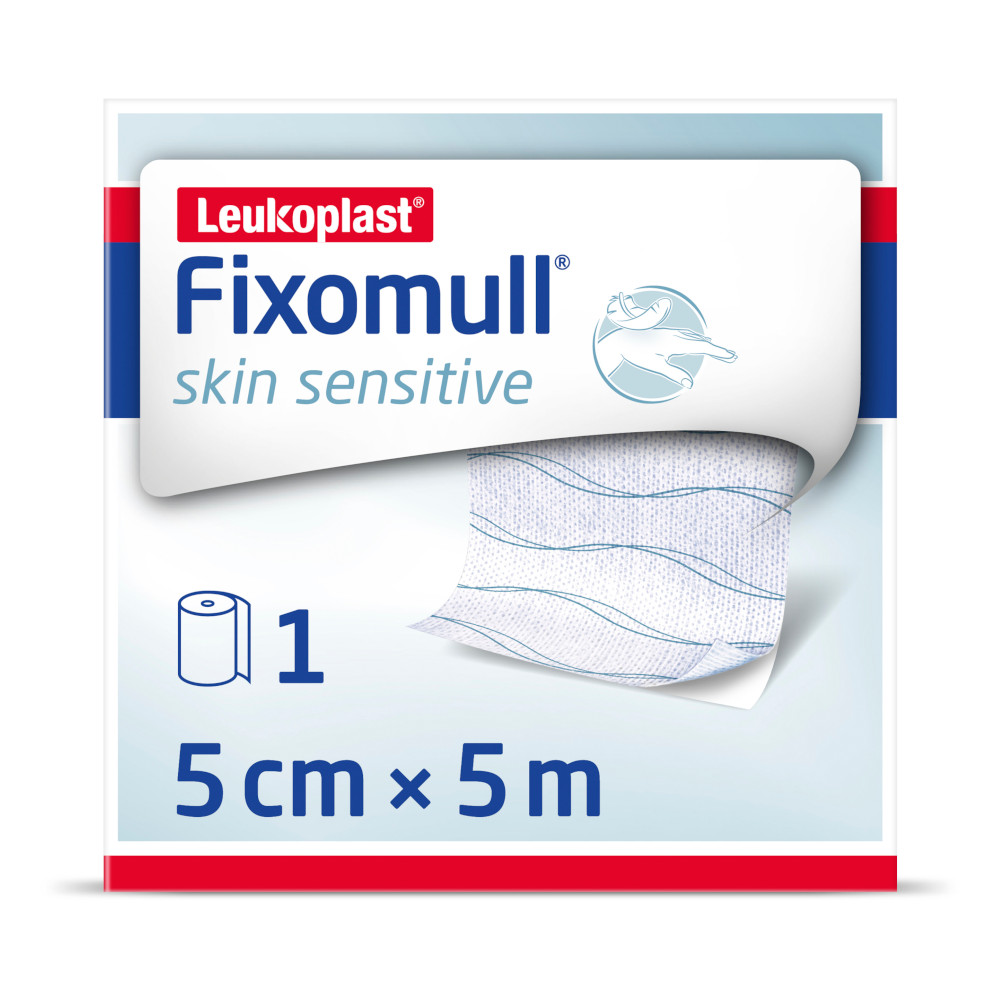Fixomull skin sensitive Vollflächige Fixierung für die Sekundärfixierung 5 cm x 5 m 1 St Pflaster