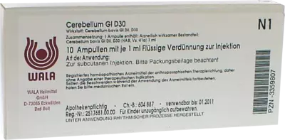 Cerebellum Gl D30 Ampullen 10X1 ml Ampullen