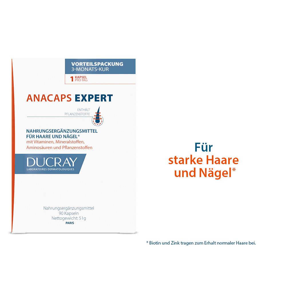 DUCRAY ANACAPS EXPERT NAHRUNGSERGÄNZUNG FÜR HAARE & NÄGEL 90 St Kapseln