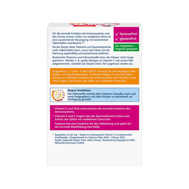Doppelherz aktiv C + Zink + E 400 DEPOT 40 St Tabletten