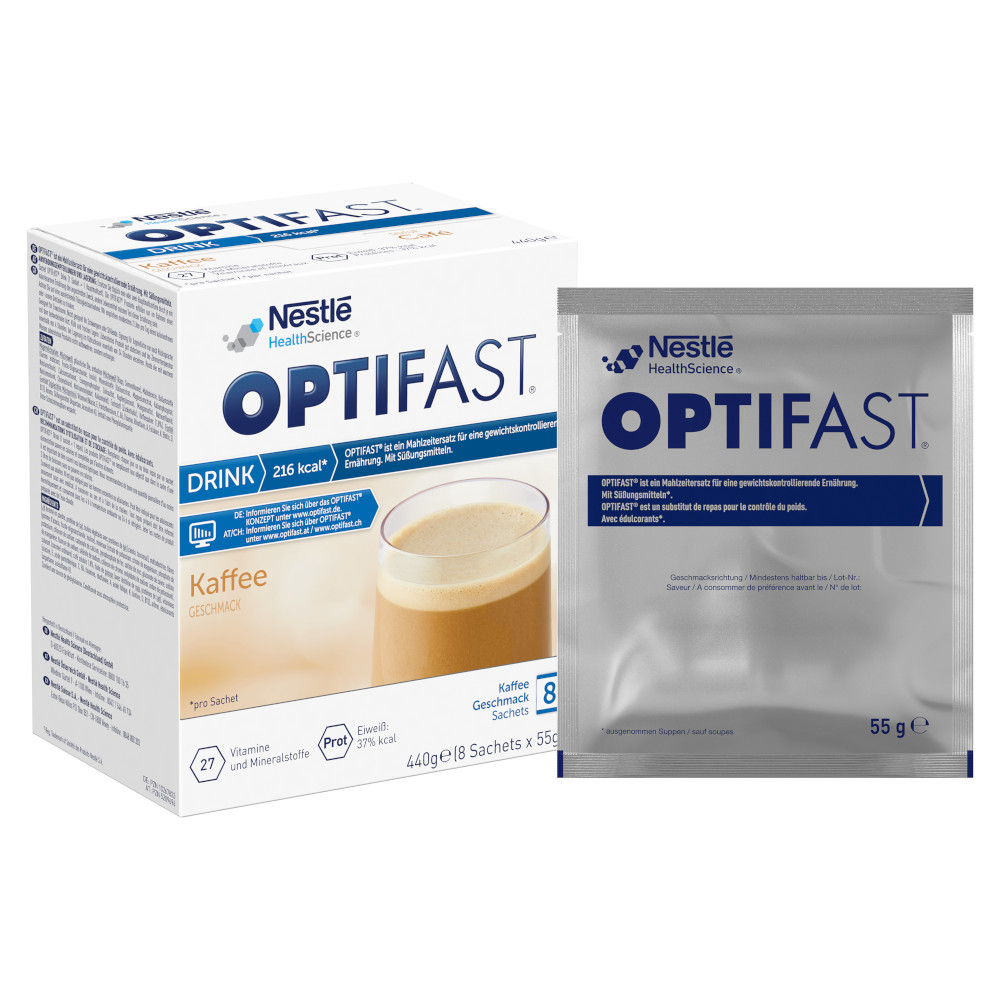 OPTIFAST DRINK Kaffee 8X55 g Pulver