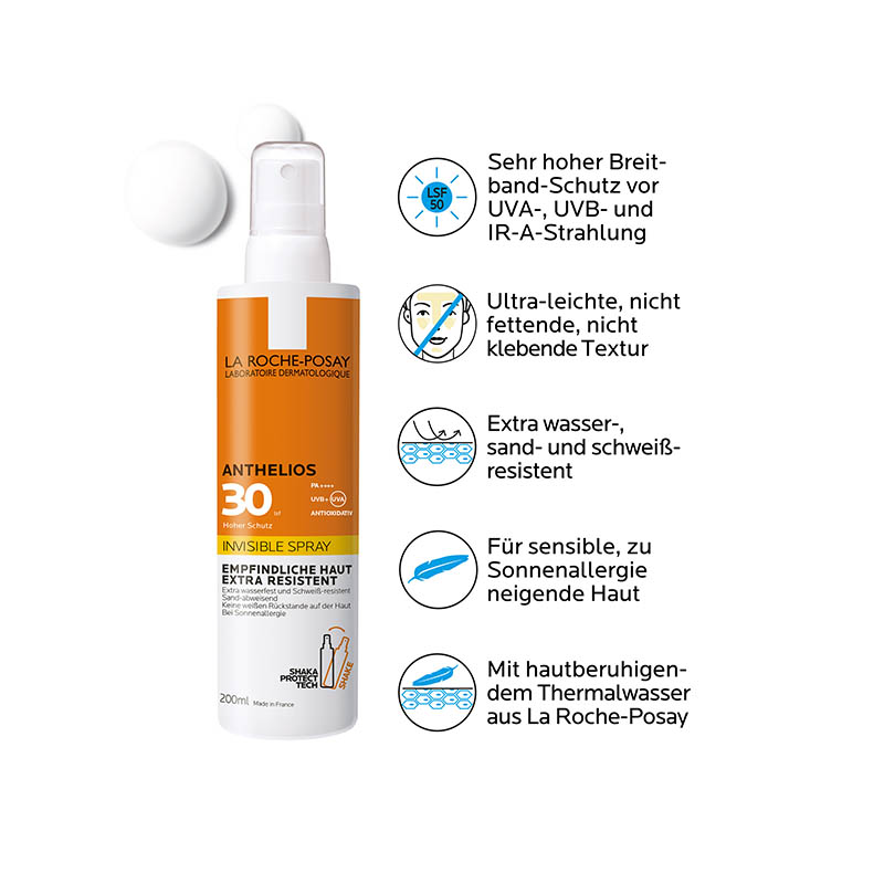 LA ROCHE-POSAY Anthelios Invisible Spray LSF 30 200 ml Spray