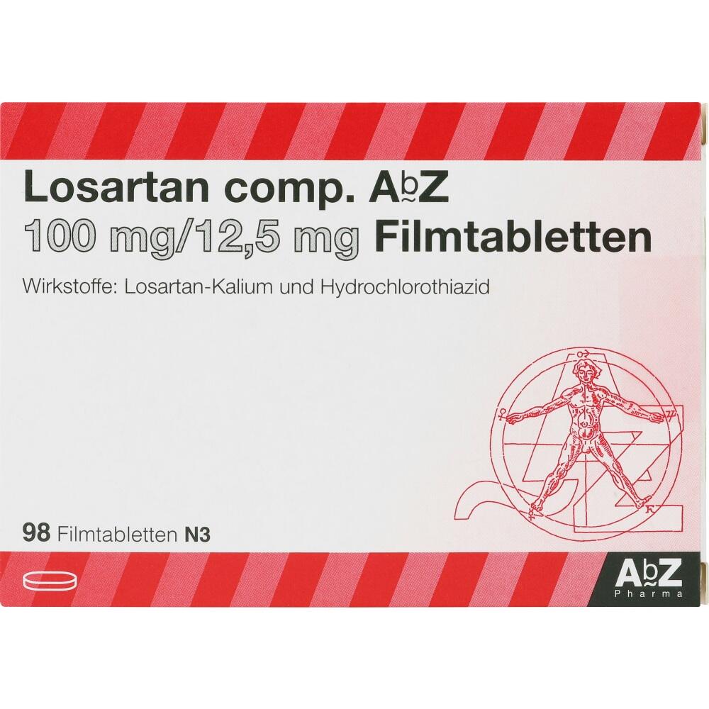 Losartan comp. AbZ 100 mg/12,5 mg 98 St Filmtabletten