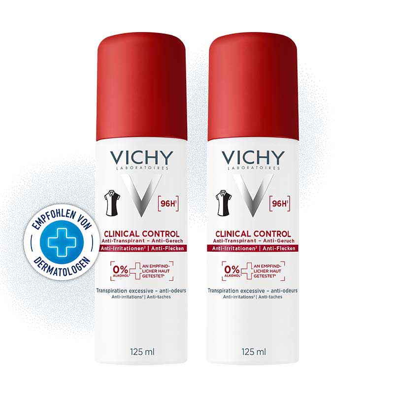 VICHY CLINICAL CONTROL 96H 2X125 ml Deospray