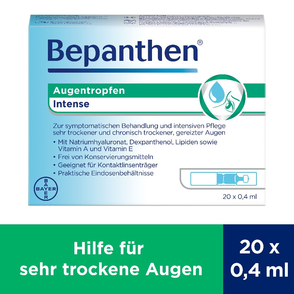 Bepanthen Augentropfen Intense 20X0.4 ml Augentropfen