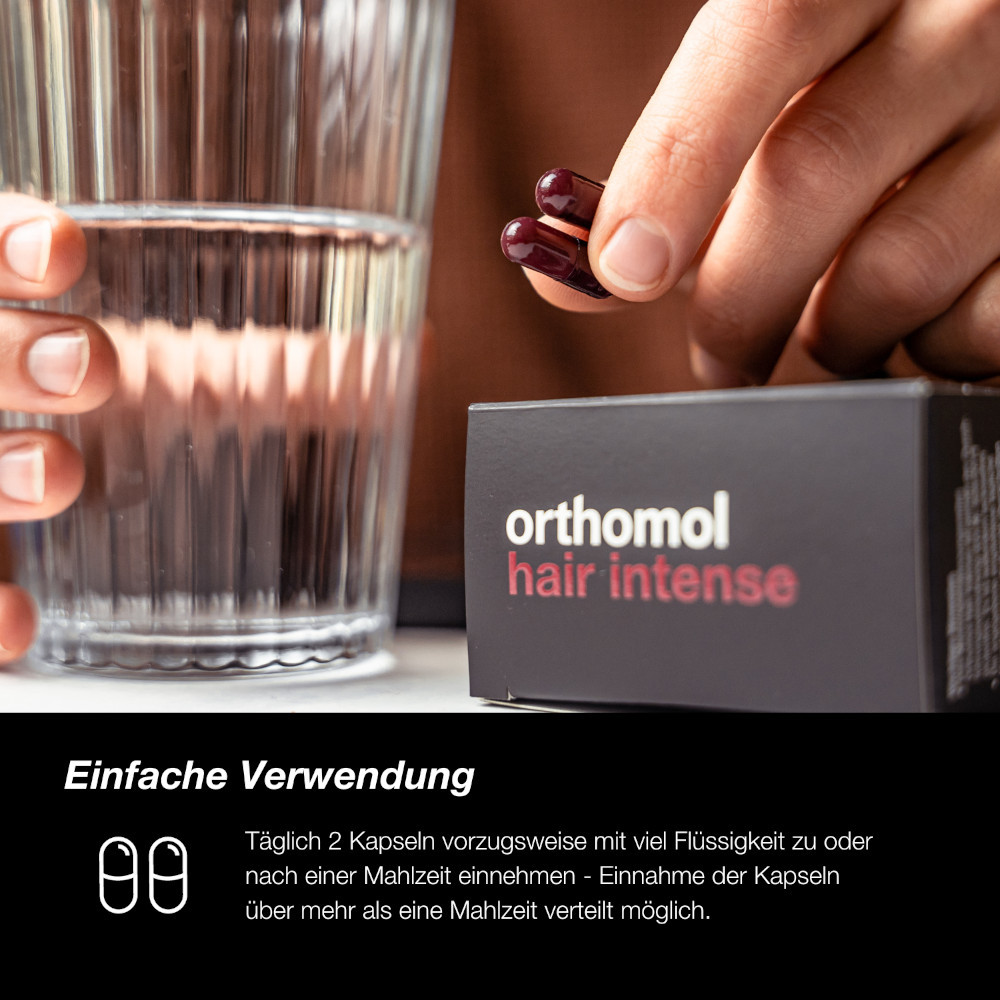 orthomol hair intense - Mikronährstoffe mit Biotin, Kupfer, Zink und dem patentierten KeraLiacin - Kapseln