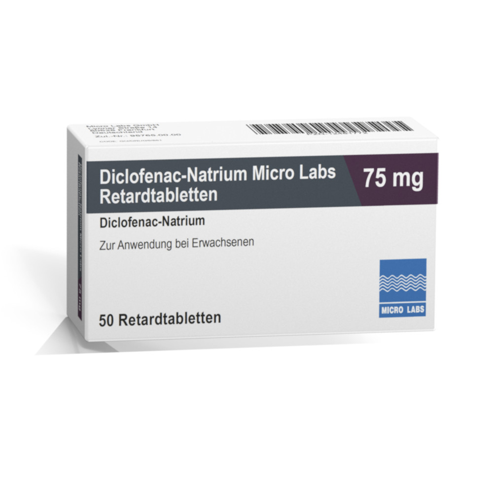 Diclofenac-Natrium Micro Labs 75mg 50 St Retard-Tabletten