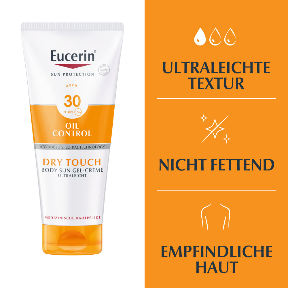 Eucerin SUN OIL CONTROL DRY TOUCH BODY SUN GEL-CREME ULTRALEICHT LSF 30  200 ml Creme