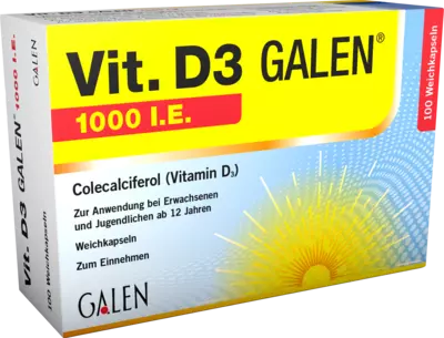 VIT.D3 Galen 1000 I.E. 100 St Weichkapseln