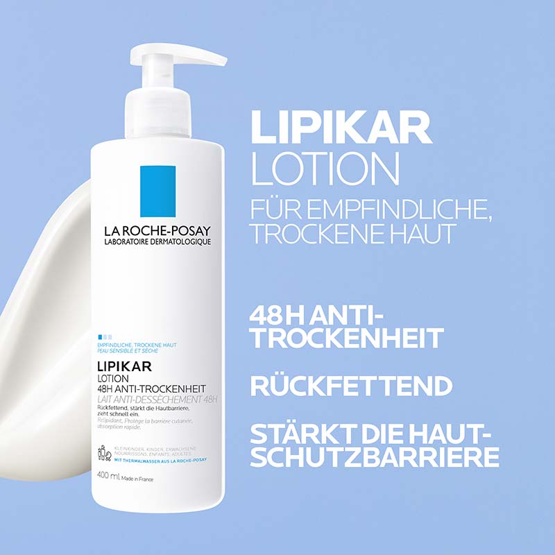 LA ROCHE-POSAY Lipikar Rückfettende Körperlotion 400 ml Milch