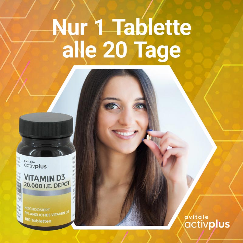 avitale activplus VITAMIN D3 20.000 I.E. DEPOT 180 St Tabletten