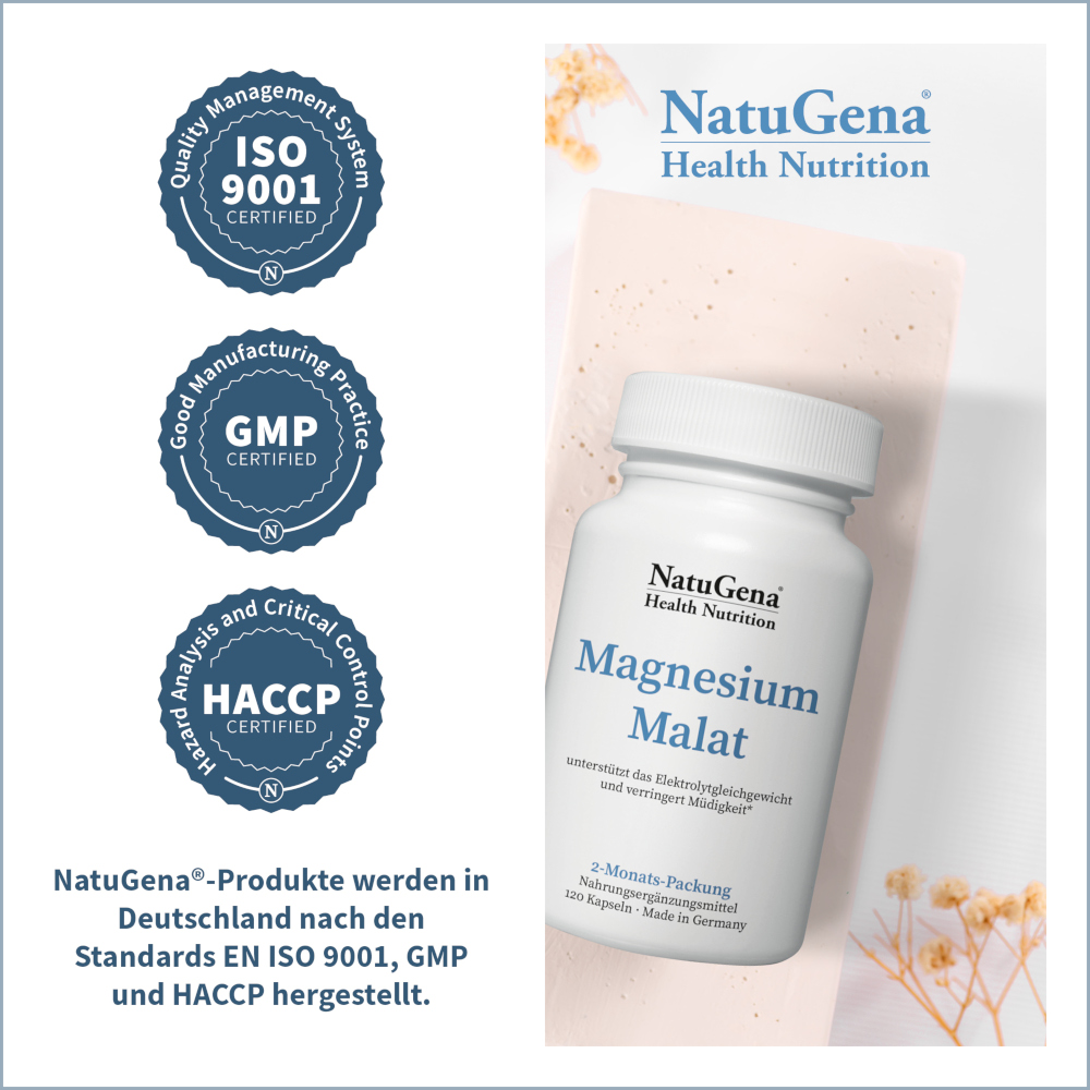 NatuGena Magnesium Malat 120 St Kapseln