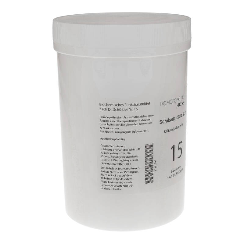 HOMÖOPATHIEFUCHS Schüssleer-Salz Nummer 15 Kalium jodatum D6 Biochemie 4000 St Tabletten