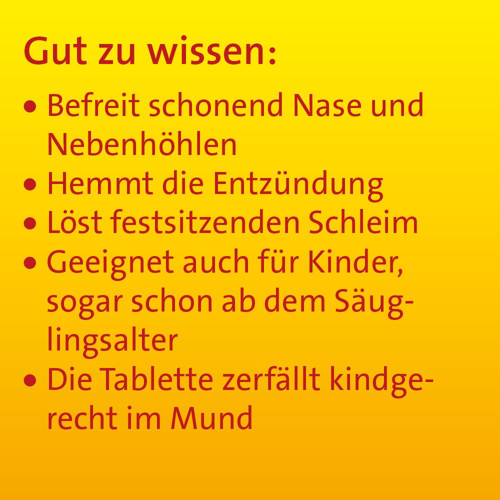 SINUSITIS HEVERT- Bei Schnupfen und Entzündungen der Nasennebenhöhlen 40 St Tabletten