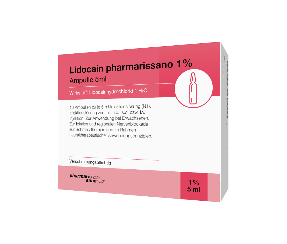 Lidocain pharmarissano 1% Ampulle 5ml 10X5 ml Injektionslösung
