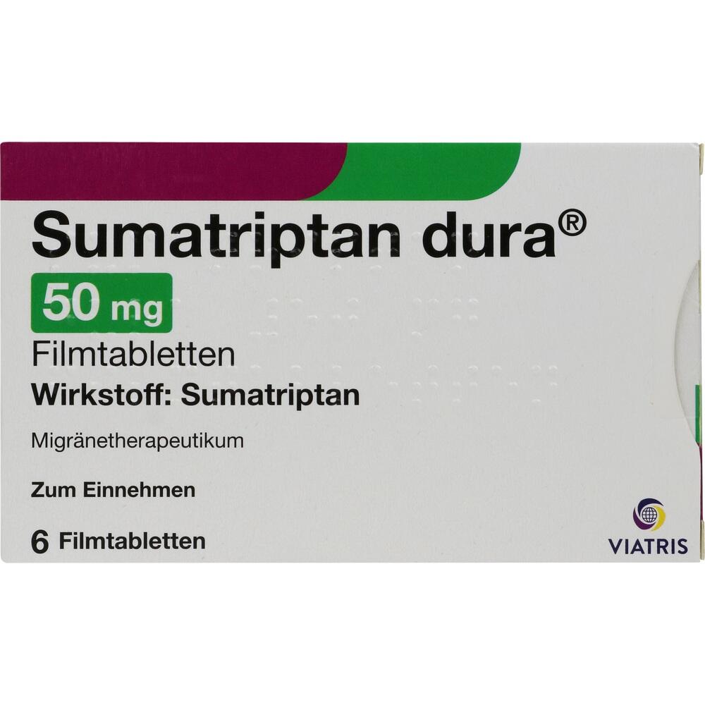 Sumatriptan dura 50mg 6 St Filmtabletten