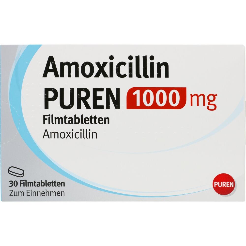 Amoxicillin PUREN 1000 mg 30 St Filmtabletten