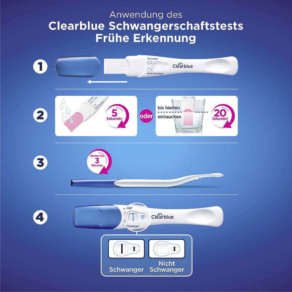 Clearblue Double-Check & Anzeige der Wochen 2 St Kombipackung