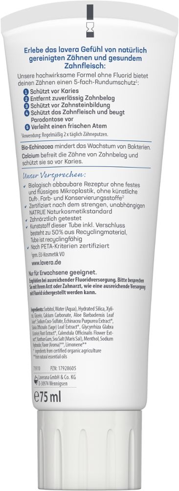 lavera ZAHNCREME COMPLETE CARE fluoridfrei 75 ml Zahncreme