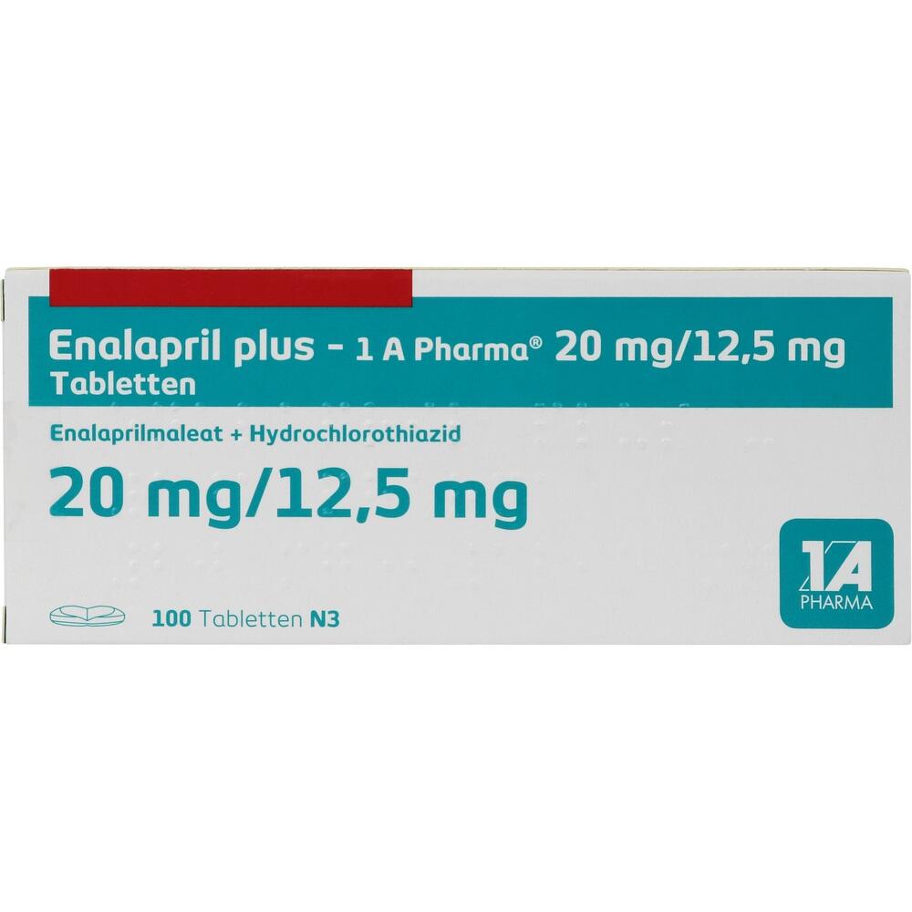 Enalapril plus-1 A Pharma 20mg/12,5mg 100 St Tabletten
