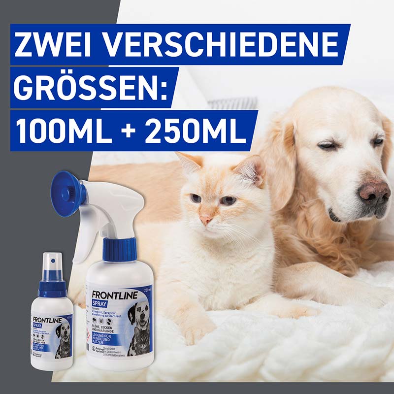 FRONTLINE - gegen Zecken und Flöhe für Hunde und Katzen 250 ml Spray