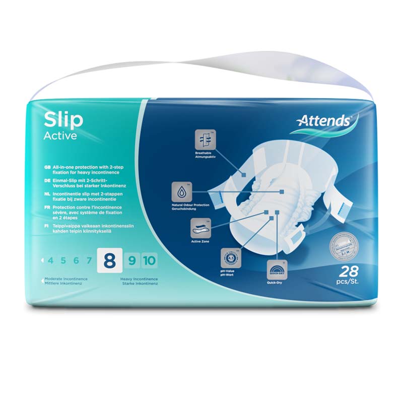 ATTENDS Slip Active 8 medium Box 4X28 St